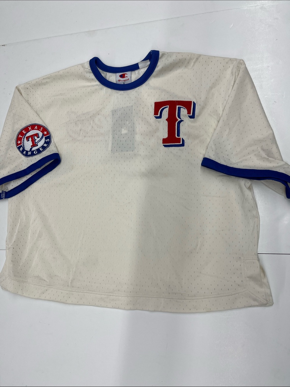 NEW Champion MLB Officially Licensed Texas Rangers Cropped Jersey Size Small